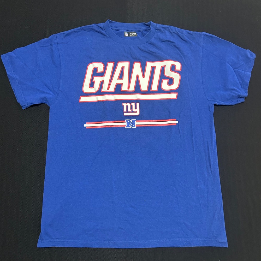 NFL Team Apparel New York Giants T-Shirt Blue Mens Large Graphic Tee